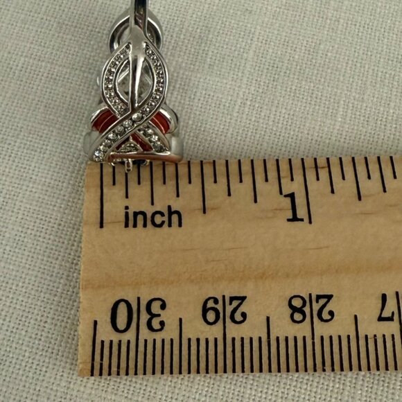 Elegant Silver Rose Gold Heart Infinity Knot Ring Rhinestone Accents Size 7.75 - Picture 11 of 11